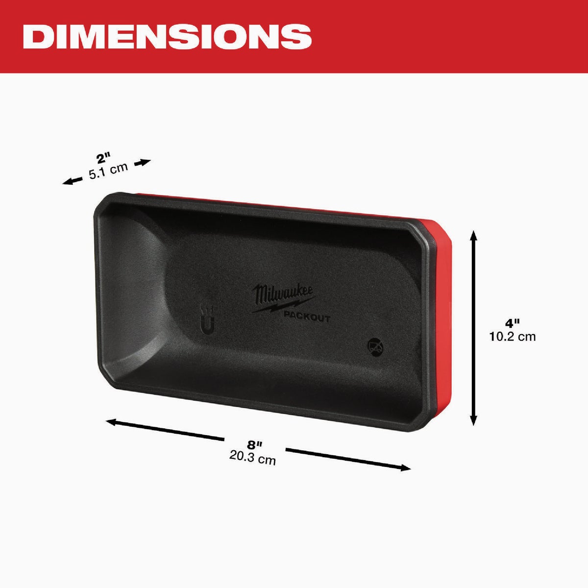 Milwaukee PACKOUT Large Magnetic Bin Image 4