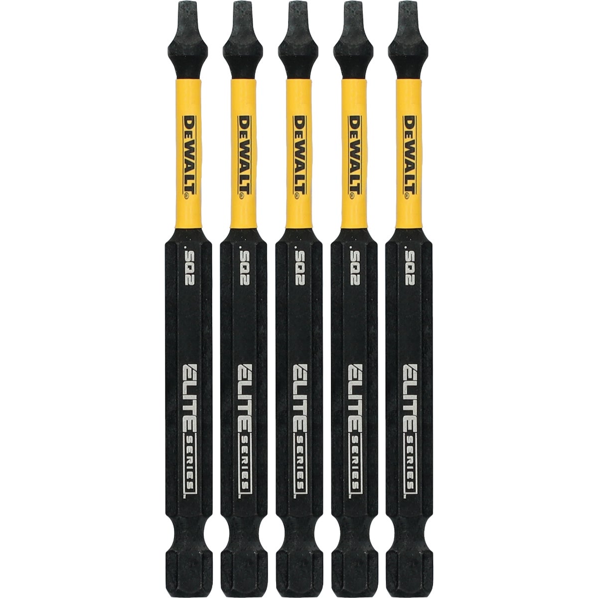 Dewalt Elite Series 1/4 In. x 3-1/2 In. Square Impact Driver Bit Set (5-Piece)