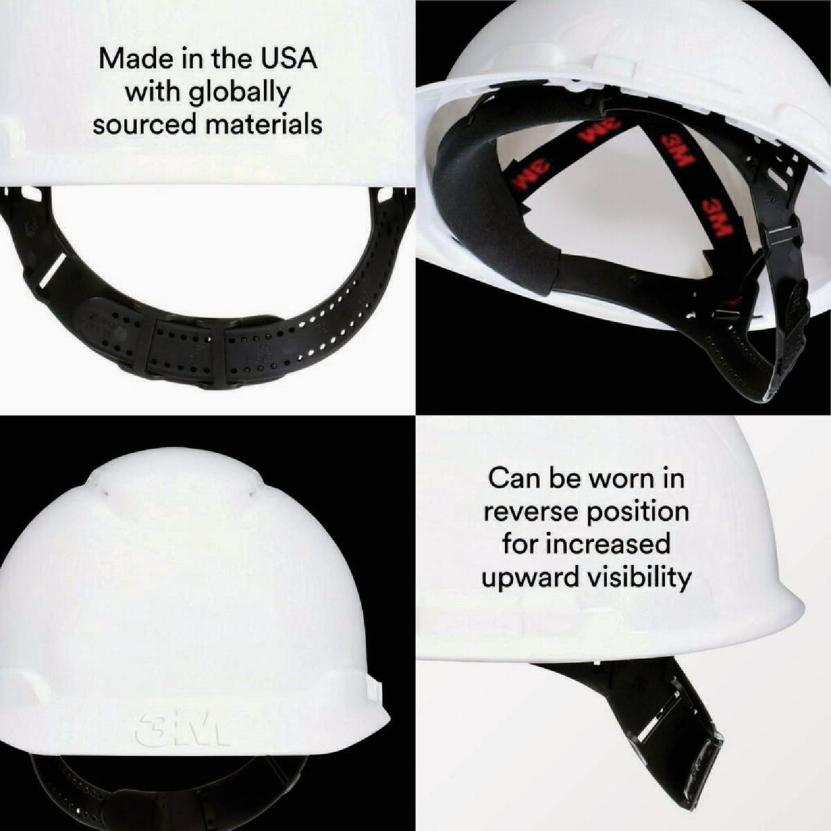 3M White Vented Hard Hat with Pin Lock Image 5