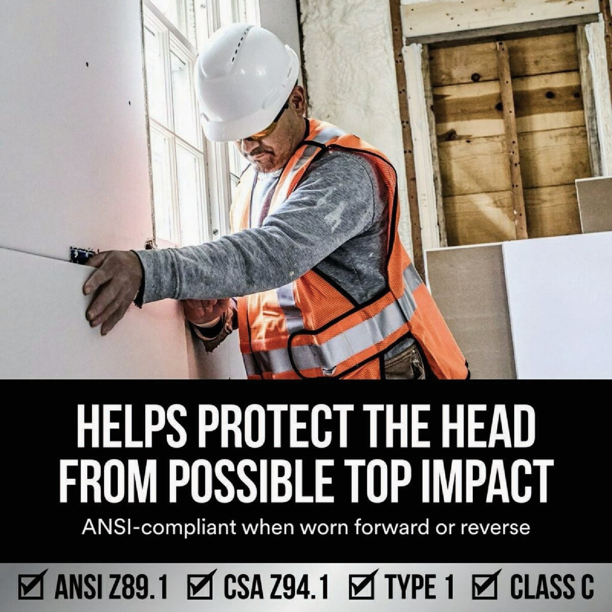 3M White Vented Hard Hat with Pin Lock Image 6