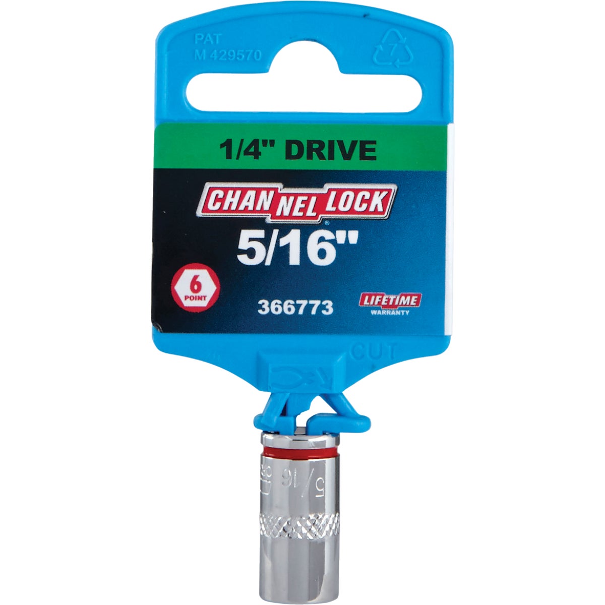 Channellock 1/4 In. Drive 5/16 In. 6-Point Shallow Standard Socket Image 2