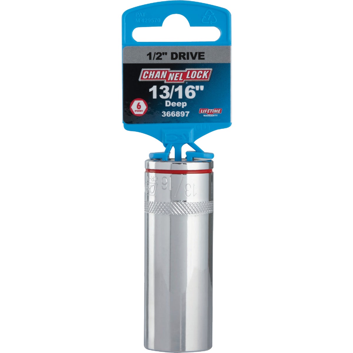 Channellock 1/2 In. Drive 13/16 In. 6-Point Deep Standard Socket Image 4