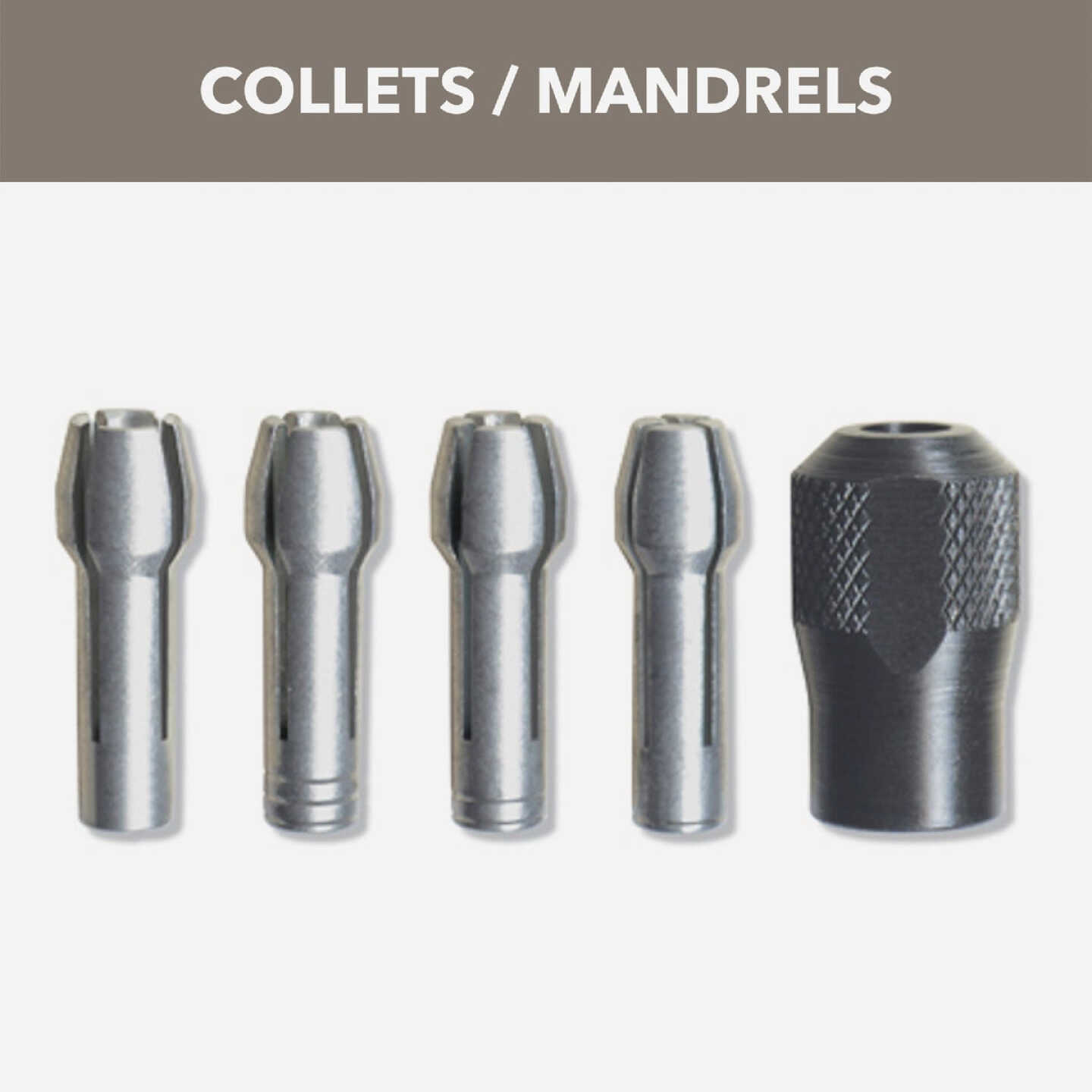 Dremel Quick Change Rotary Tool Collet Nut Set Image 2