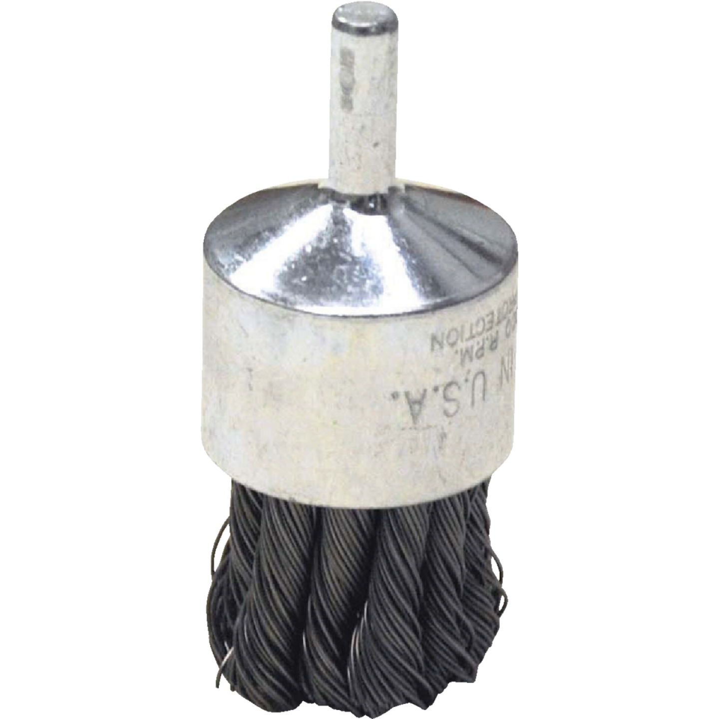 Weiler Vortec 1 In. Professional Shank-Mounted Drill-Mounted Wire Brush Image 1