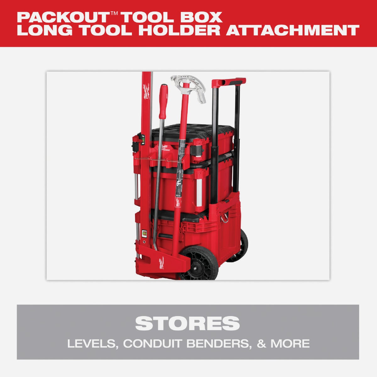 Milwaukee PACKOUT Tool Box Long Tool Holder Attachment Image 5