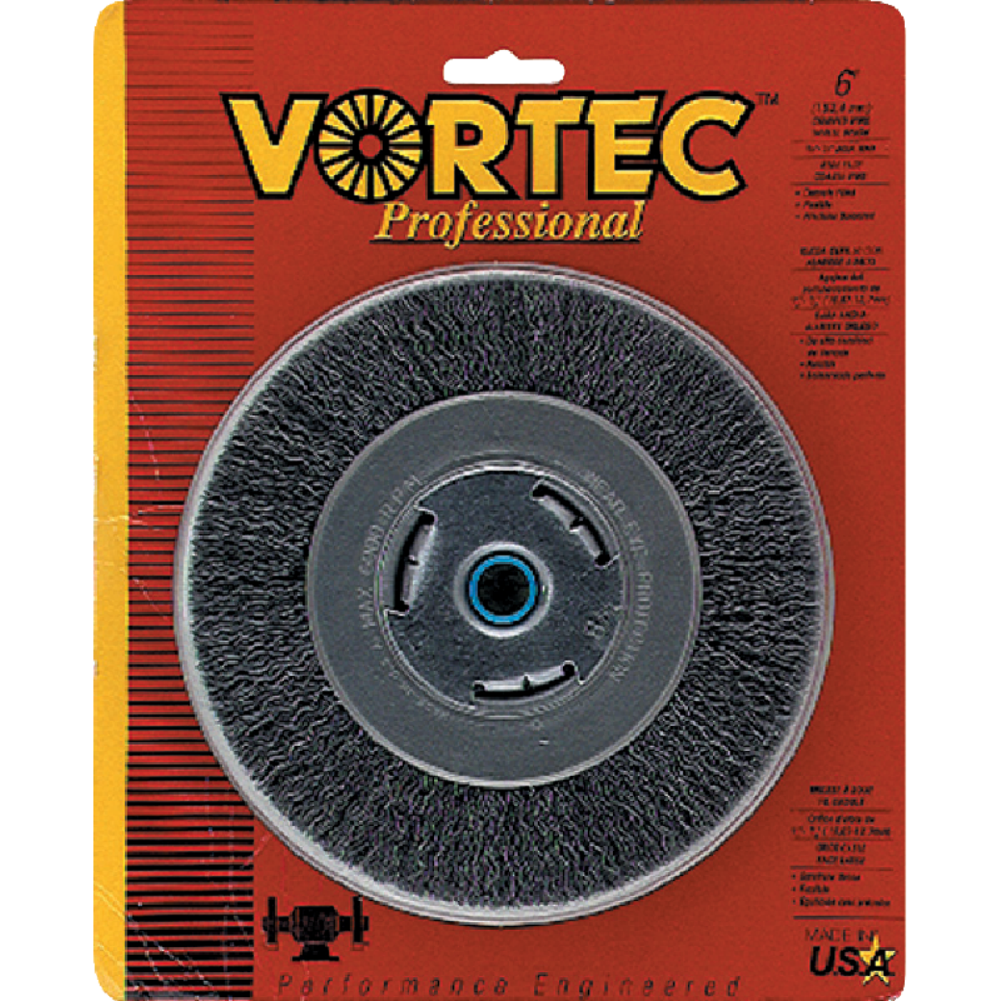 Weiler Vortec 6 In. Crimped, Coarse Bench Grinder Wire Wheel Image 1