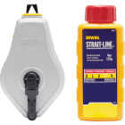 Irwin STRAIT-LINE 100 Ft. Classic Chalk Line Reel and Chalk, Red Image 1