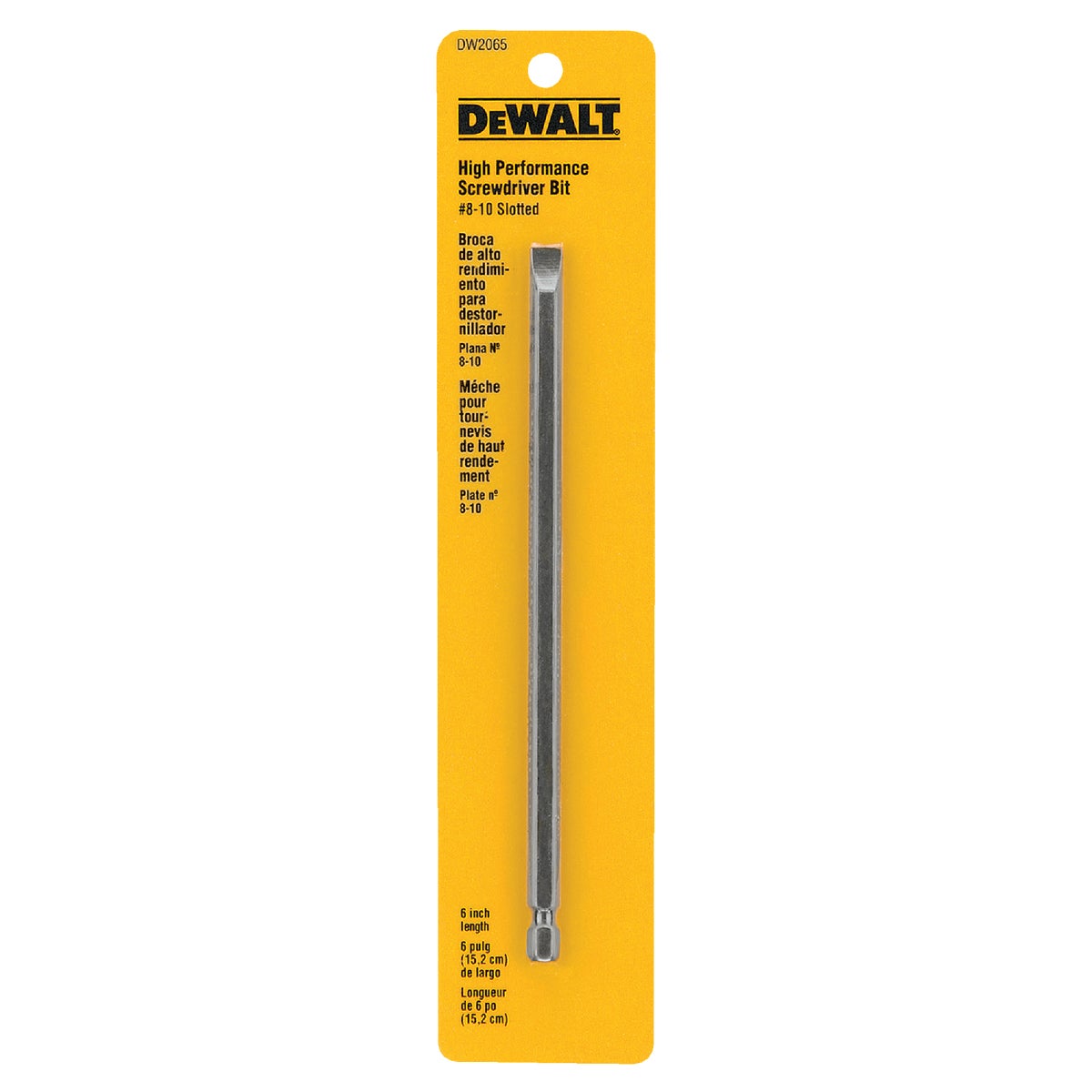 DEWALT Slotted #8-10 6 In. 1/4 In. Power Screwdriver Bit Image 1