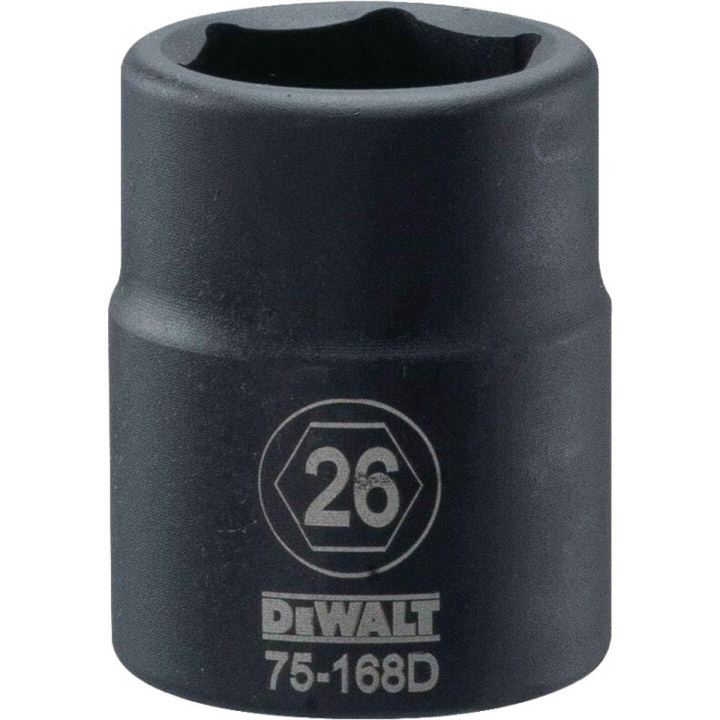 DEWALT 3/4 In. Drive 26mm 6-Point Deep Metric Impact Socket Image 1