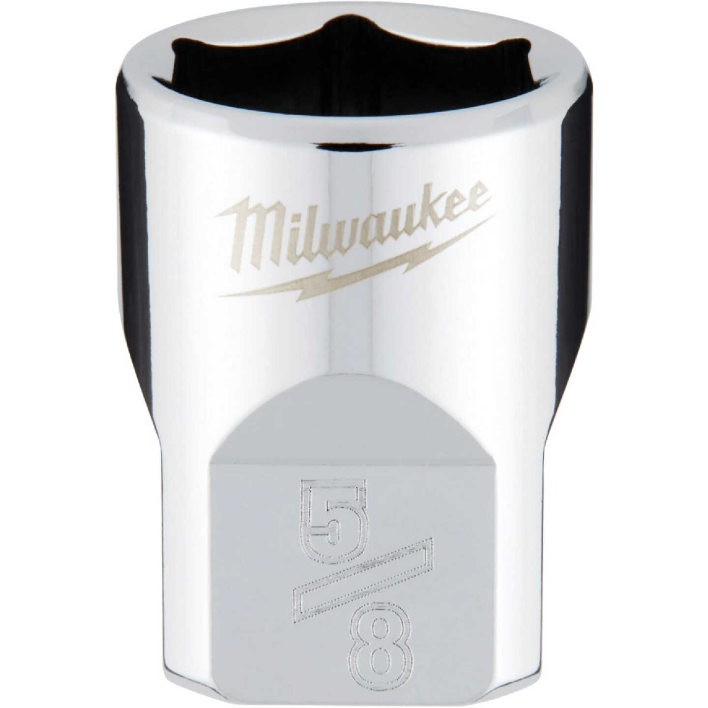 Milwaukee 3/8 In. Drive 5/8 In. 6-Point Shallow Standard Socket with FOUR FLAT Sides Image 1