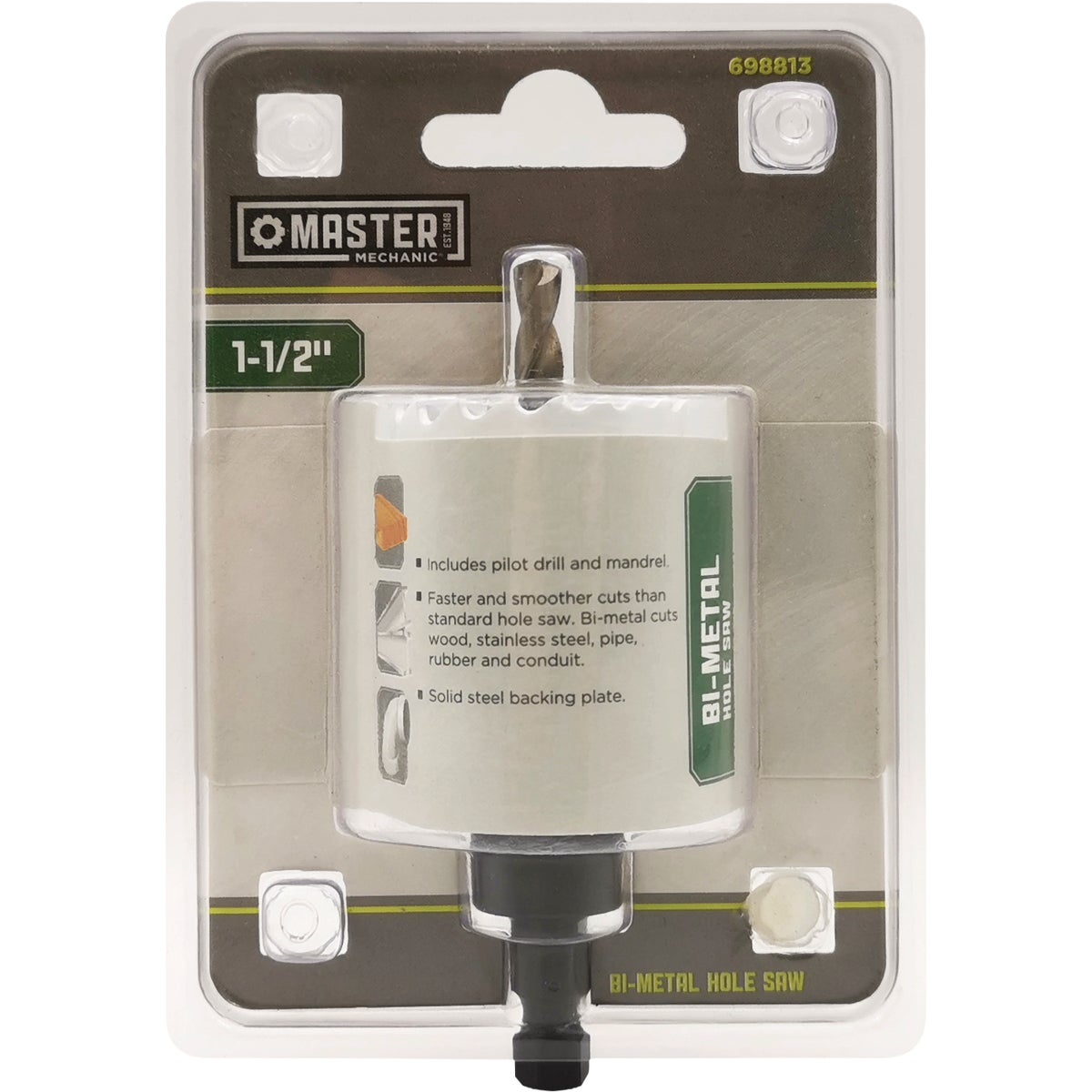 Master Mechanic 1-1/2 In. Bi-Metal Hole Saw Image 1