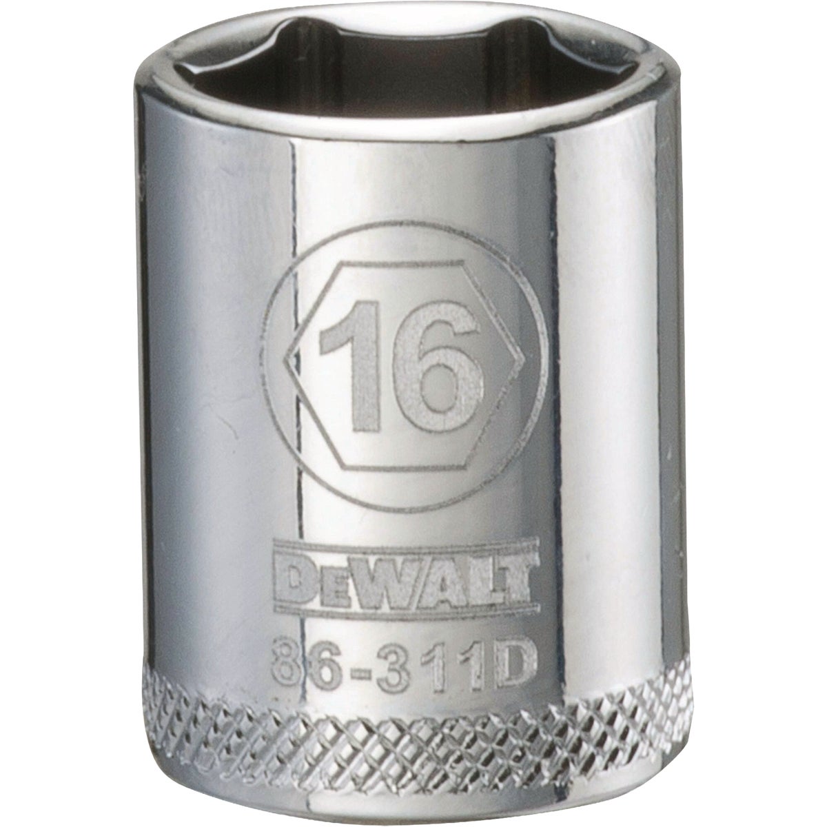 DEWALT 3/8 In. Drive 16 mm 6-Point Shallow Metric Socket Image 1