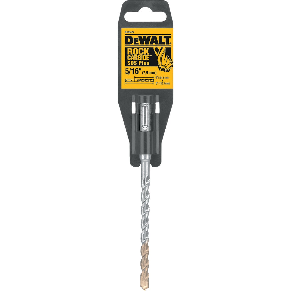 DEWALT SDS-Plus 5/16 In. x 6 In. 2-Cutter Rotary Hammer Drill Bit Image 1