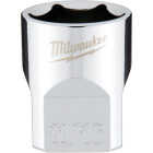 Milwaukee 3/8 In. Drive 11/16 In. 6-Point Shallow Standard Socket with FOUR FLAT Sides Image 1