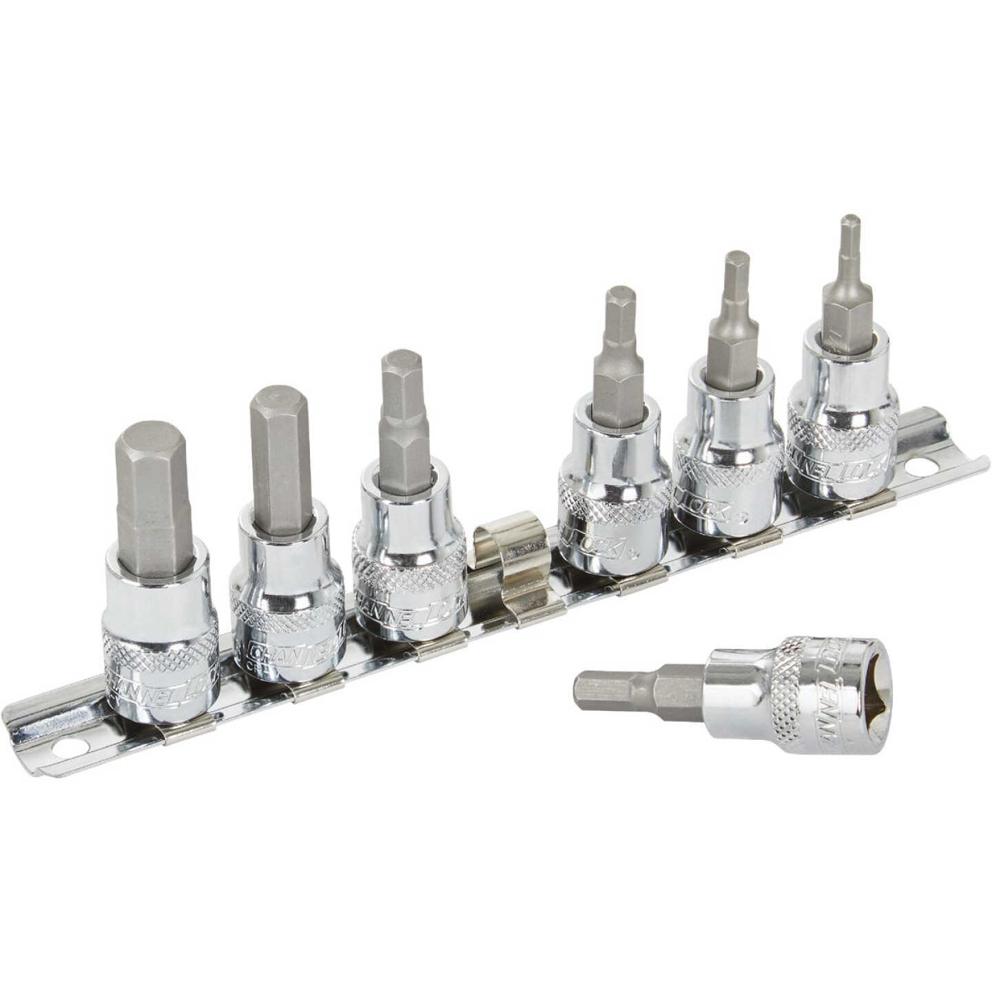 Channellock SAE 3/8 In. Drive 6-Point Hex Bit Socket Set (7-Piece) Image 1