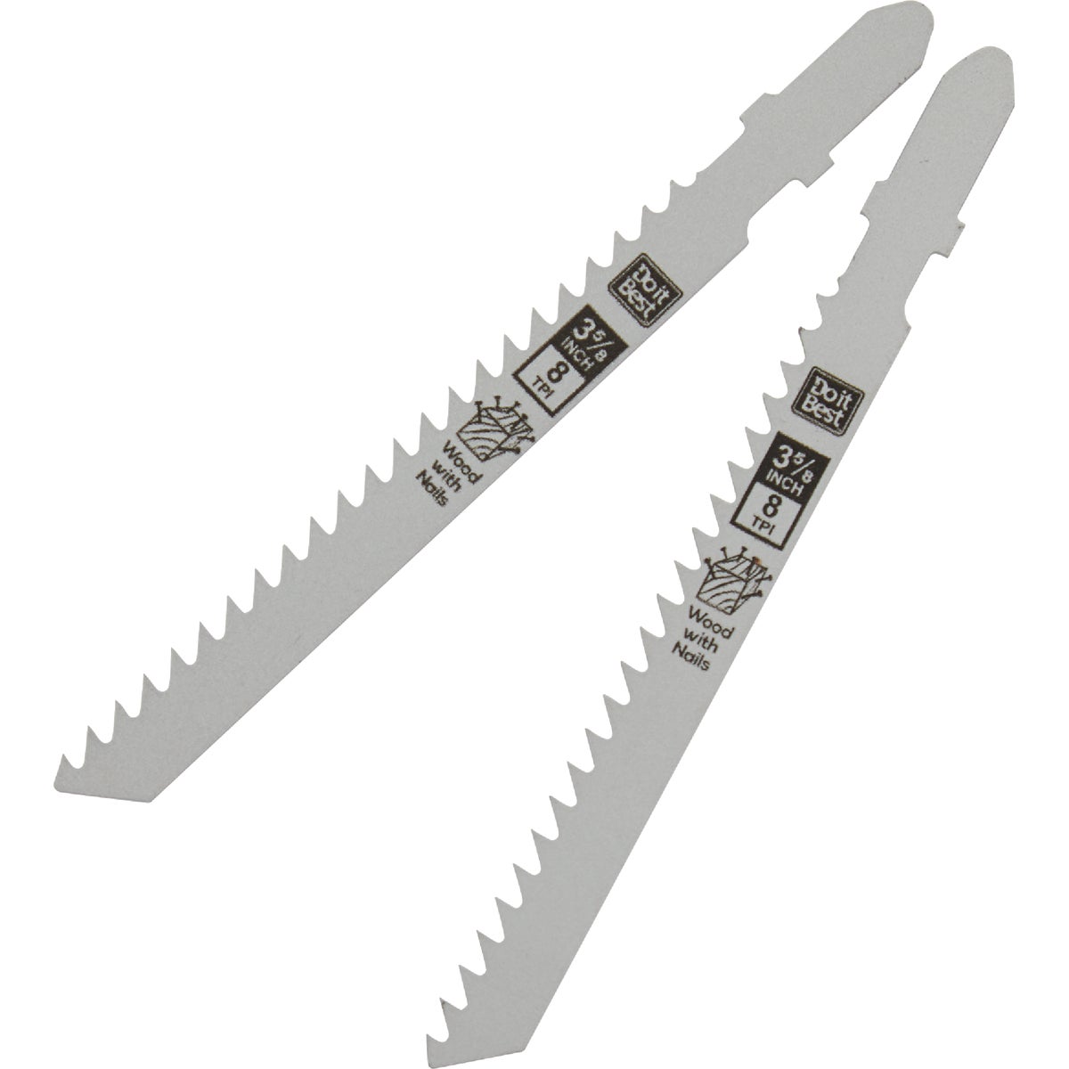 Do it Best 3-5/8 In. x 8 TPI T-Shank Jig Saw Blade for Nail-Embedded Wood (2-Pack) Image 2