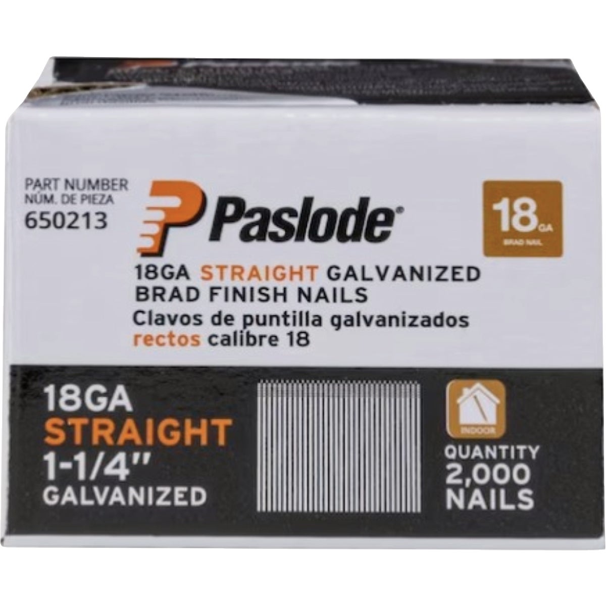Paslode 1-1/4 In. 18-Gauge Galvanized Straight Brad Nails (2000 Ct.) Image 1