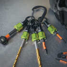 Railer Bit Holder Keychain with (5) Hi Vis Green Hex Shank Bit Holders Image 6