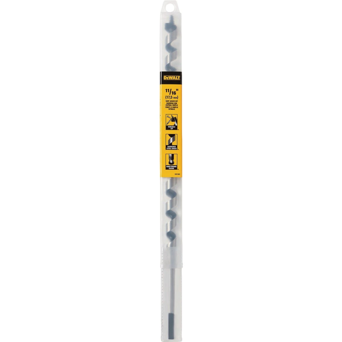 DEWALT 11/16 In. x 17 In. Power Ship Auger Bit