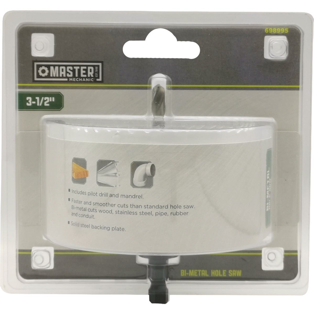 Master Mechanic 3-1/2 In. Bi-Metal Hole Saw Image 1