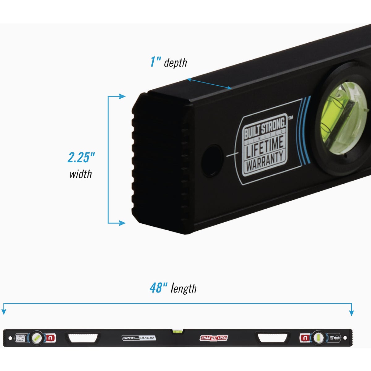 Channellock 48 In. Magnetic Box Beam Level Image 2