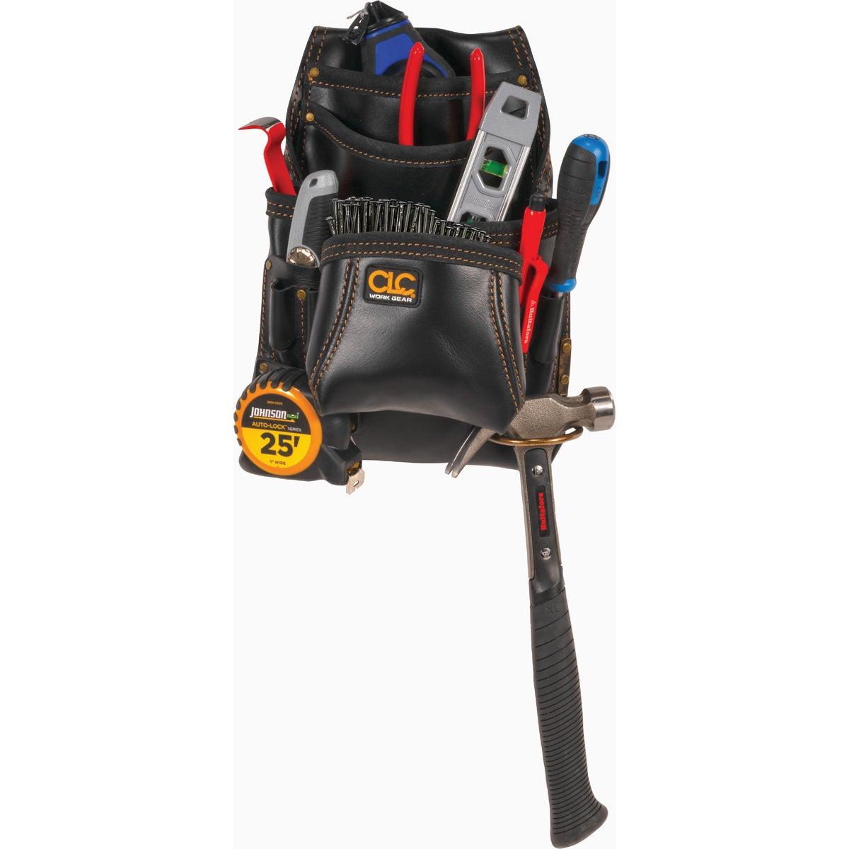 CLC 10-Pocket Leather Carpenter's Nail & Tool Bag Image 2