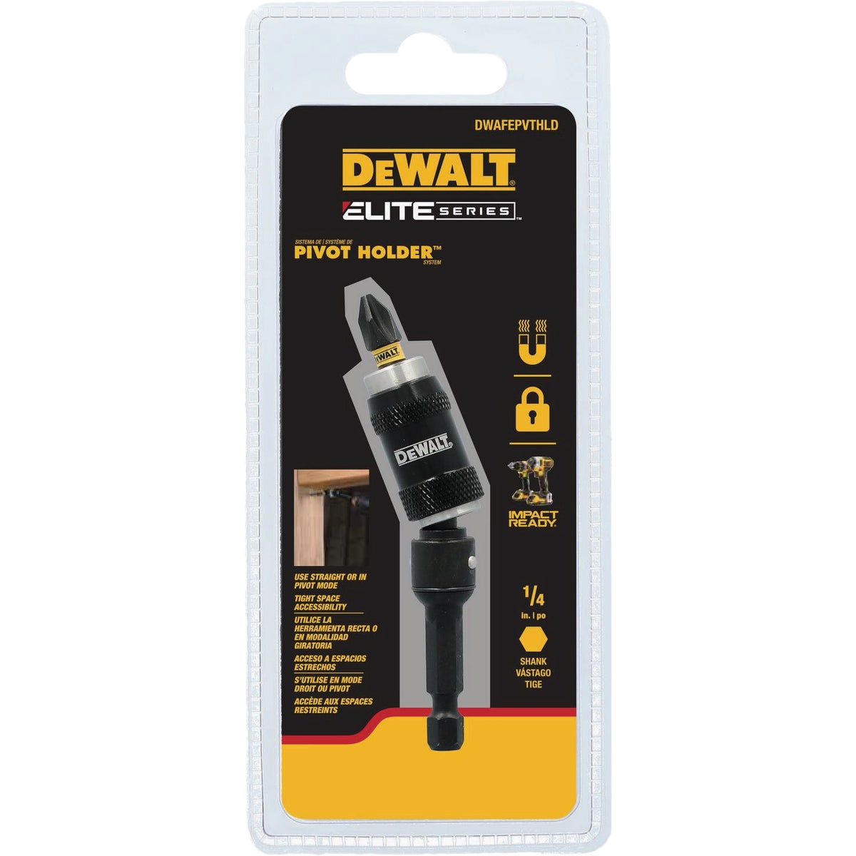 DEWALT Elite Series 3-1/2 In. Pivoting Bit Holder Image 2