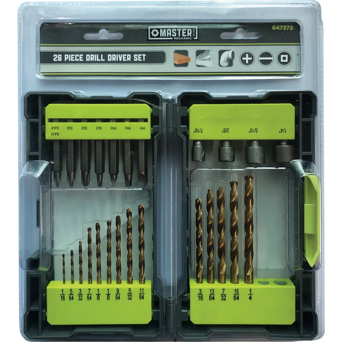 Master Mechanic Titanium Nitride Coated Drill & Drive Set (26-Piece) Image 1