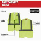 Milwaukee ANSI Class 2 High Vis Yellow Mesh Safety Vest, 2XL/3XL Image 3
