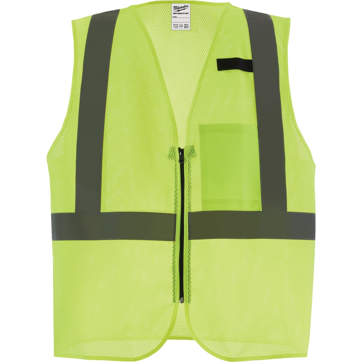 Milwaukee ANSI Class 2 High Vis Yellow Mesh Safety Vest, 2XL/3XL Image 1