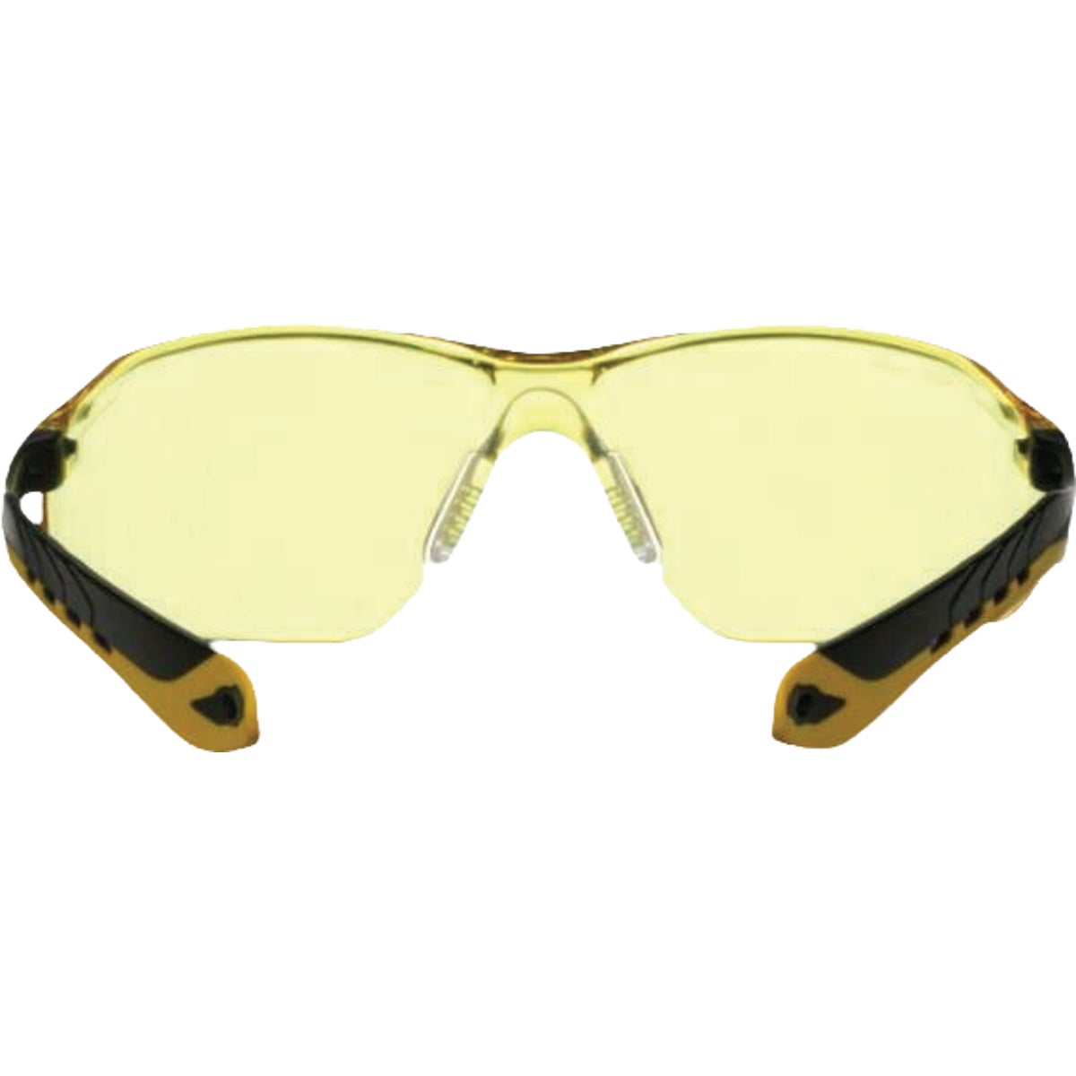 3M Black/Yellow Frame Flat Temple Safety Glasses with Anti-Scratch Amber Lenses Image 2