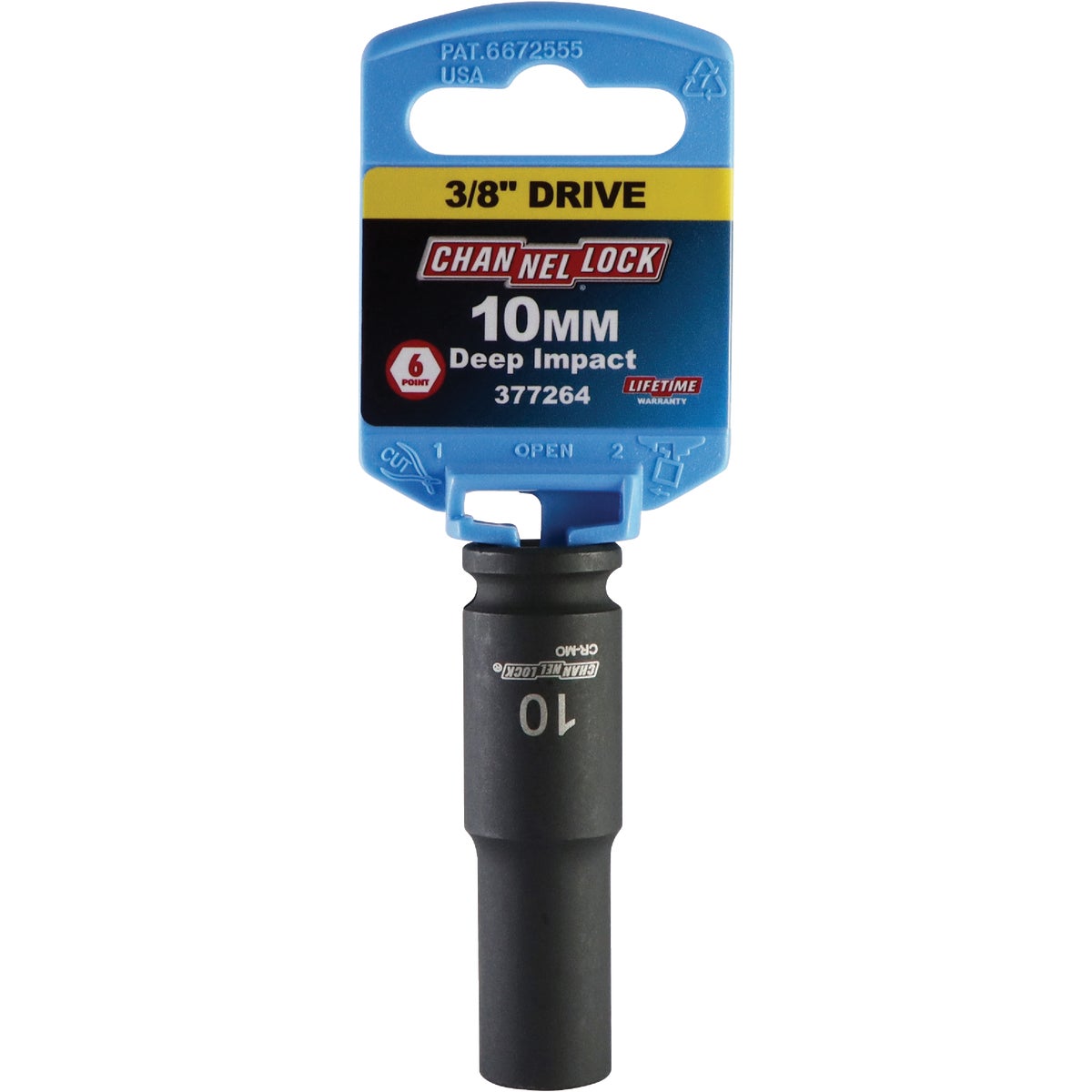 Channellock 3/8 In. Drive 10 mm 6-Point Deep Metric Impact Socket Image 2