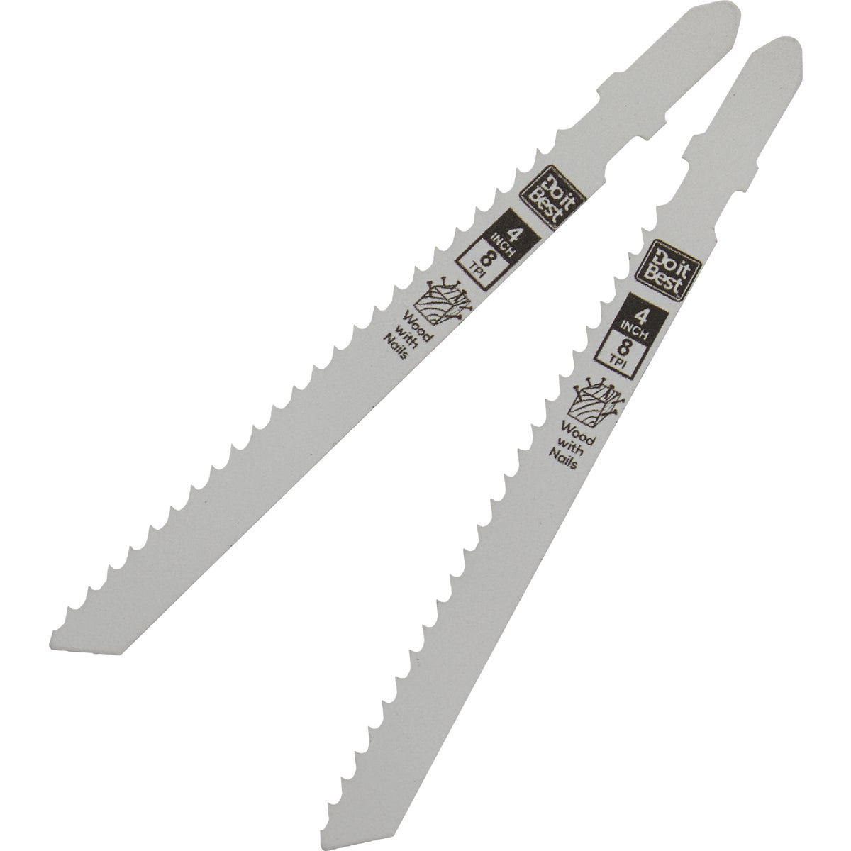 Do it Best 4 In. x 8 TPI T-Shank Jig Saw Blade for Nail-Embedded Wood (2-Pack) Image 2