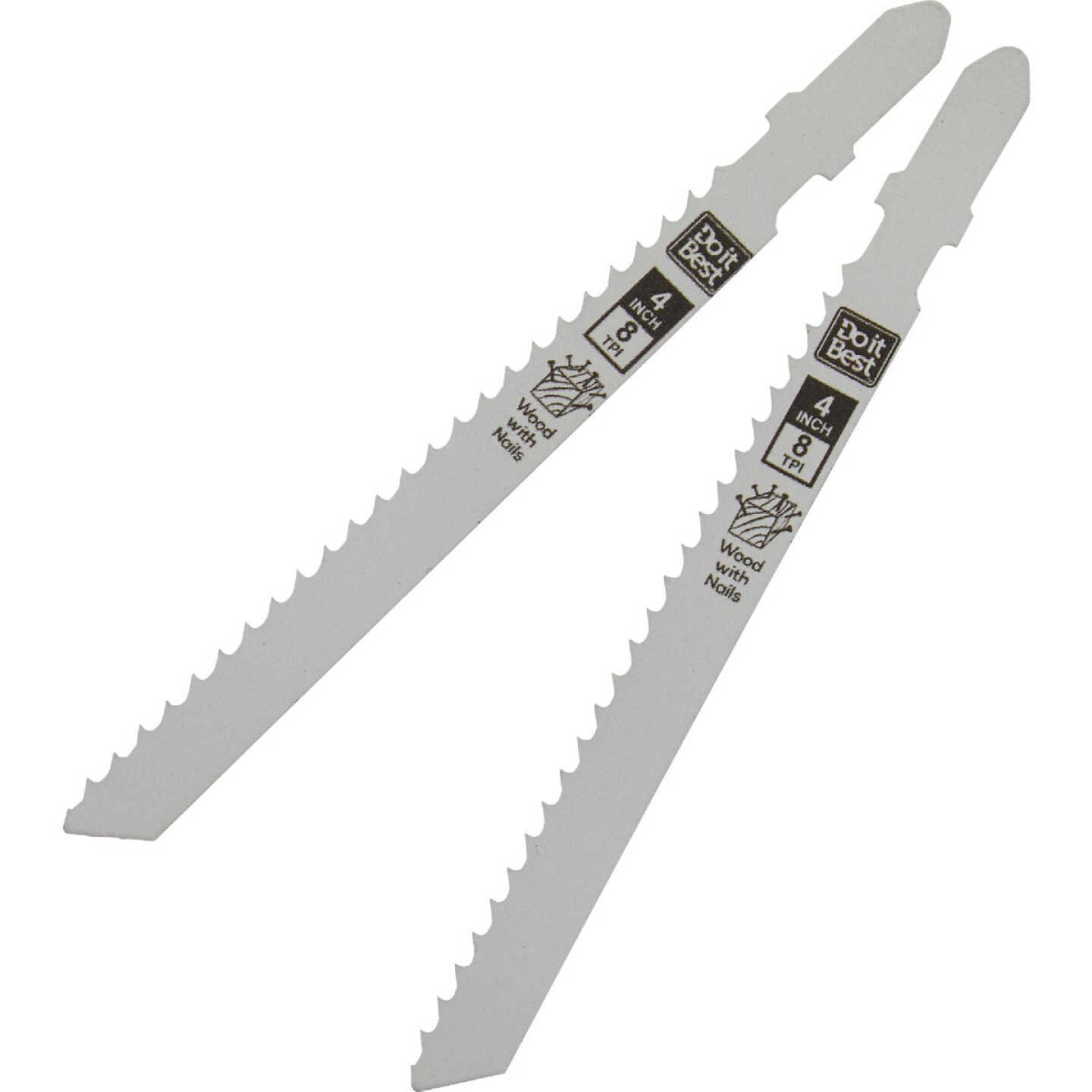 Do it Best 4 In. x 8 TPI T-Shank Jig Saw Blade for Nail-Embedded Wood (2-Pack) Image 2
