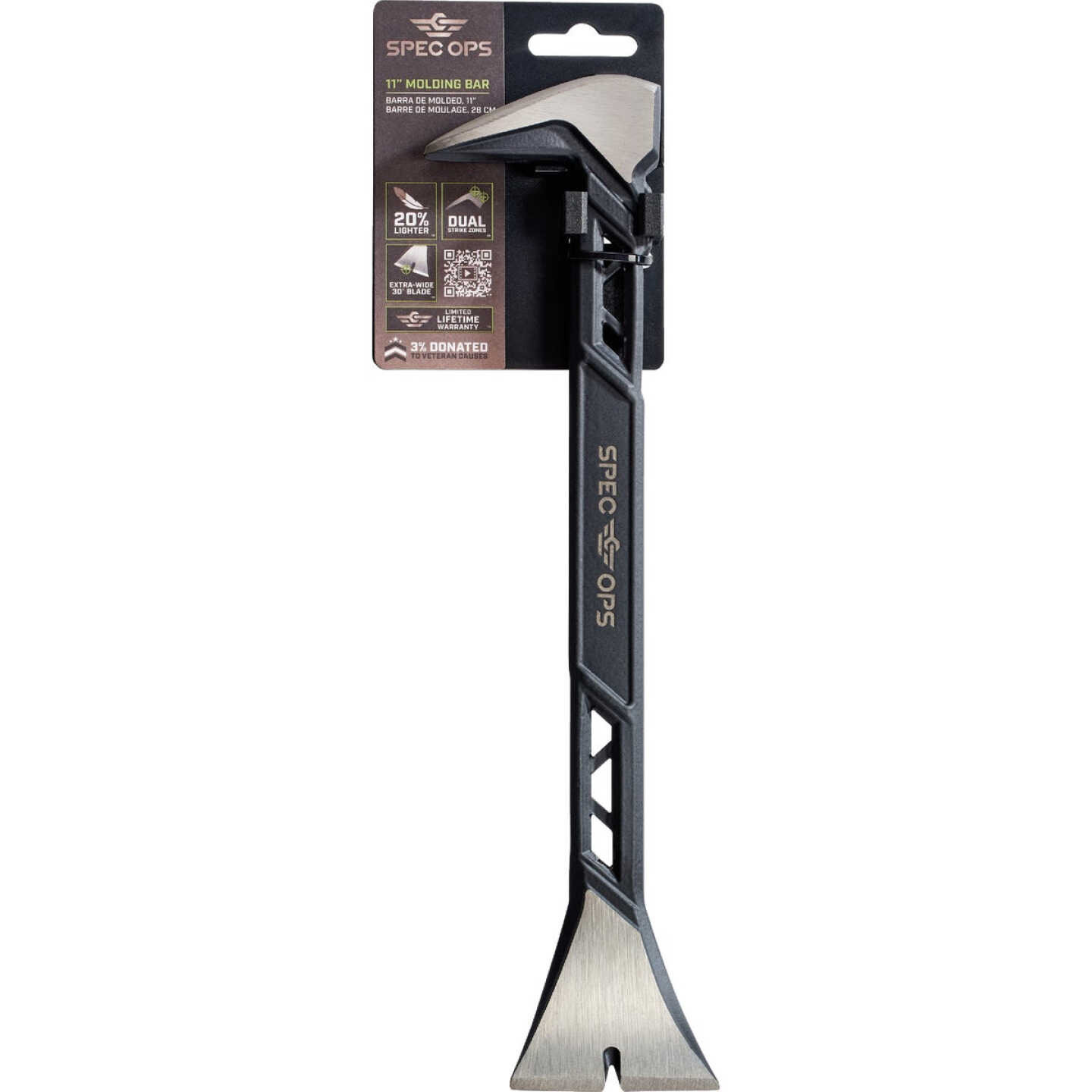 Spec Ops 11 In. High-Carbon Steel Nail Puller Cats Paw Molding Pry Bar Image 7