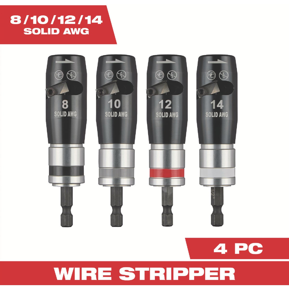 Milwaukee Solid Wire Stripper Set (4-Piece)