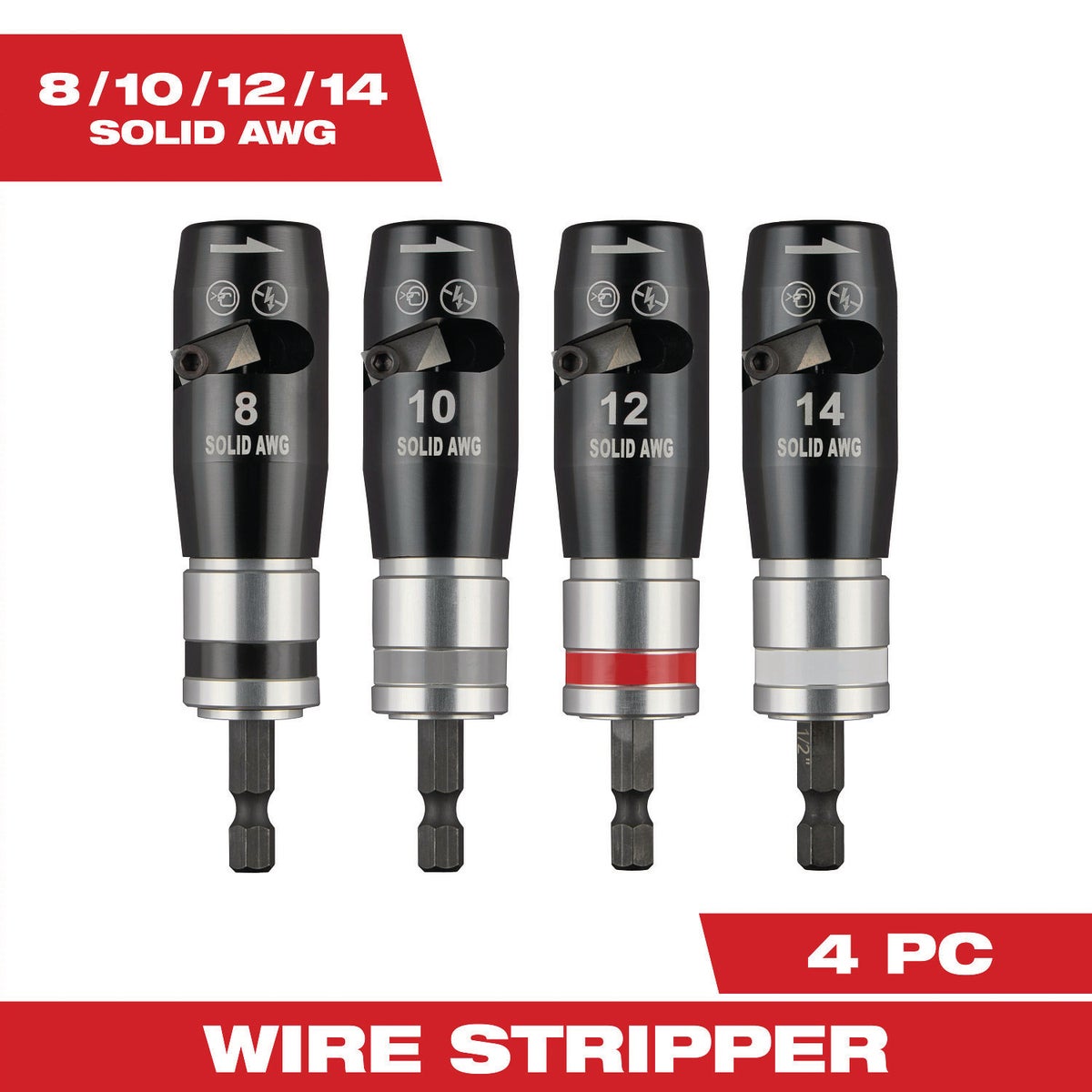 Milwaukee Solid Wire Stripper Set (4-Piece) Image 2