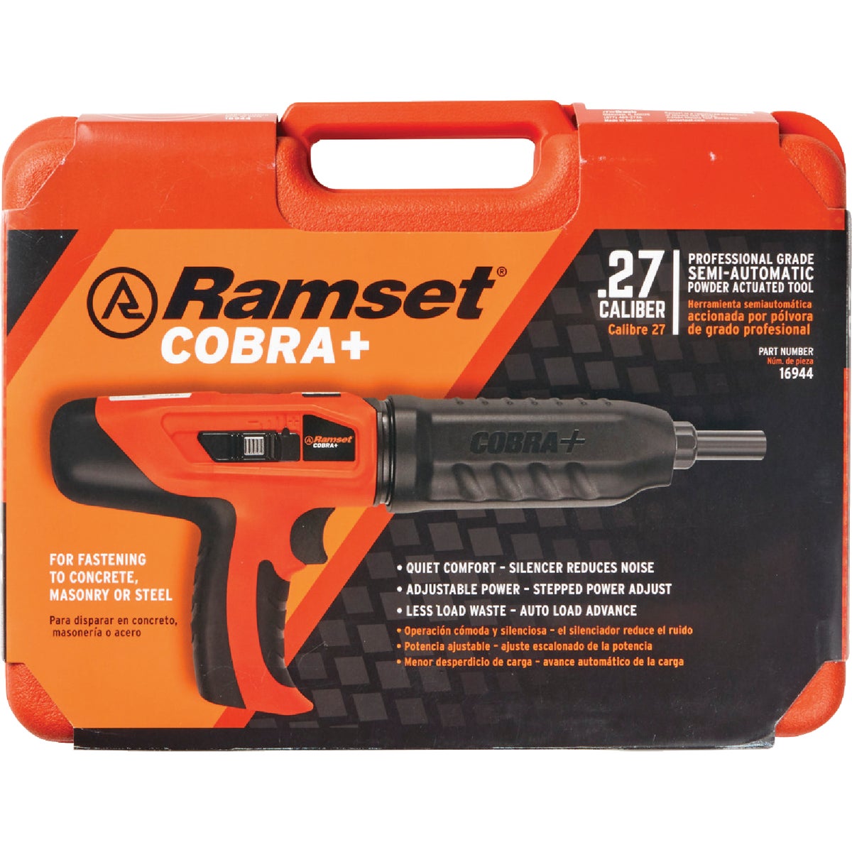 Ramset Cobra+ 0.27 Caliber 10 Shot Semi-Automatic Powder Hammer with Silencer Image 7