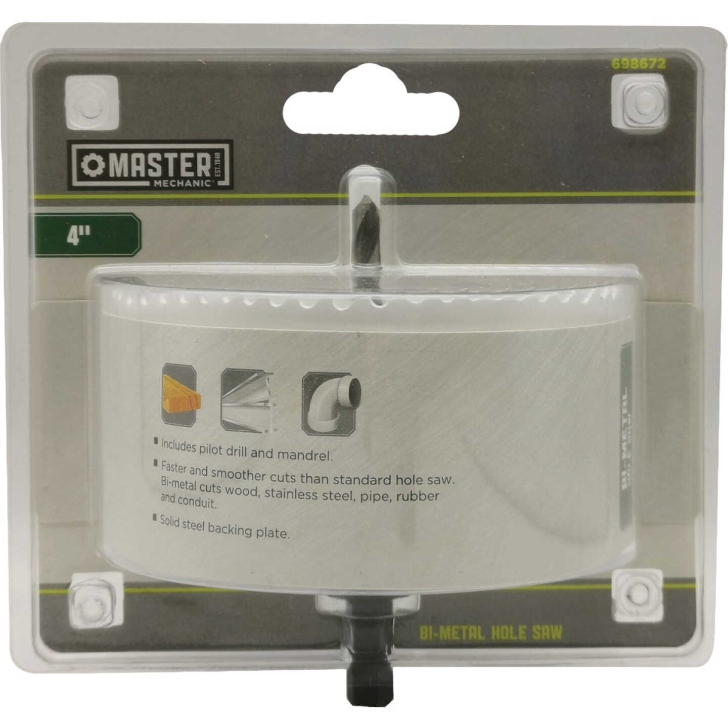 Master Mechanic 4 In. Bi-Metal Hole Saw Image 1