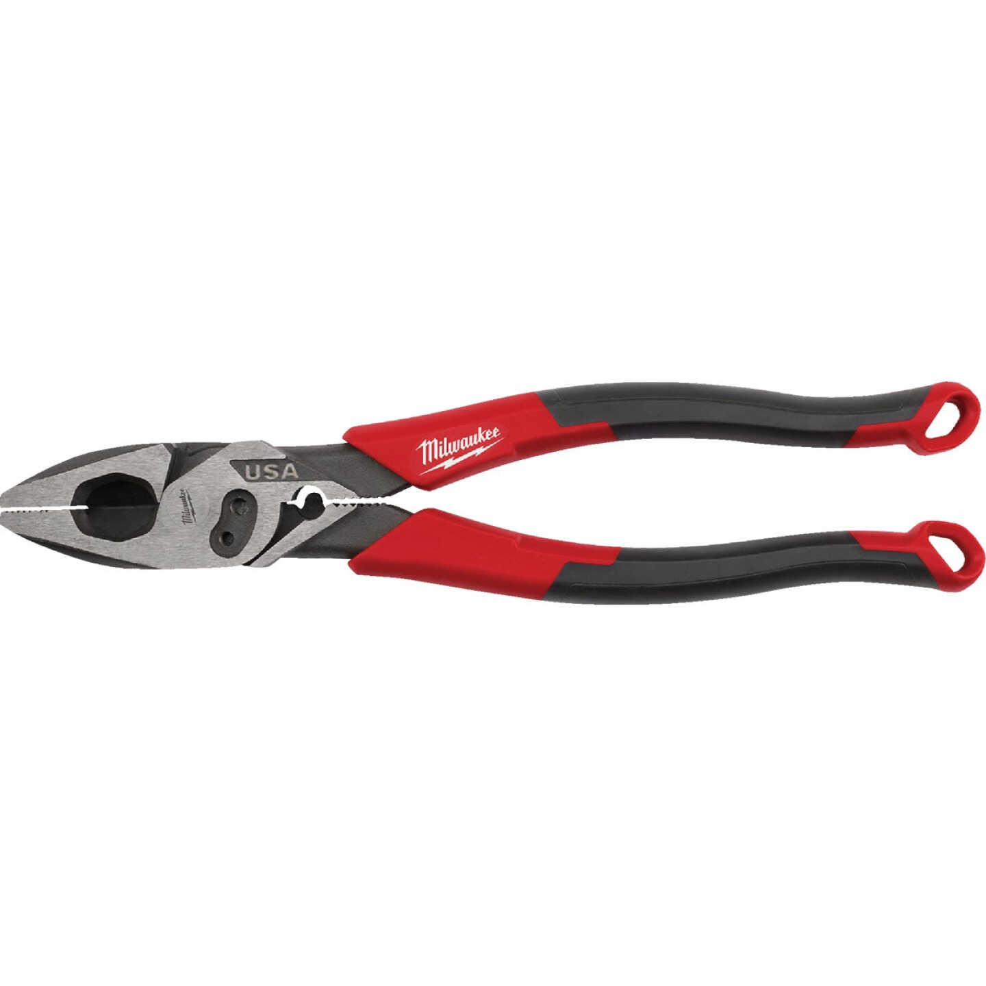 Milwaukee 9 In. Comfort Grip Linesman Pliers with Crimper and Bolt Cutter Image 1