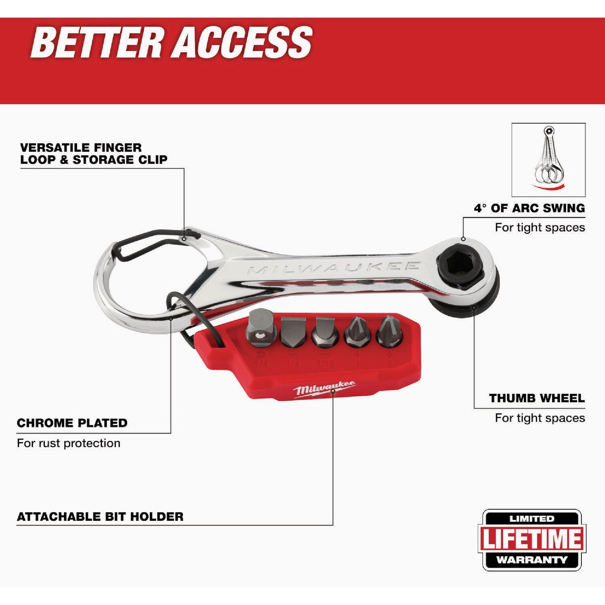 Milwaukee 7-in-1 Multi-Bit Mini Ratchet Image 2