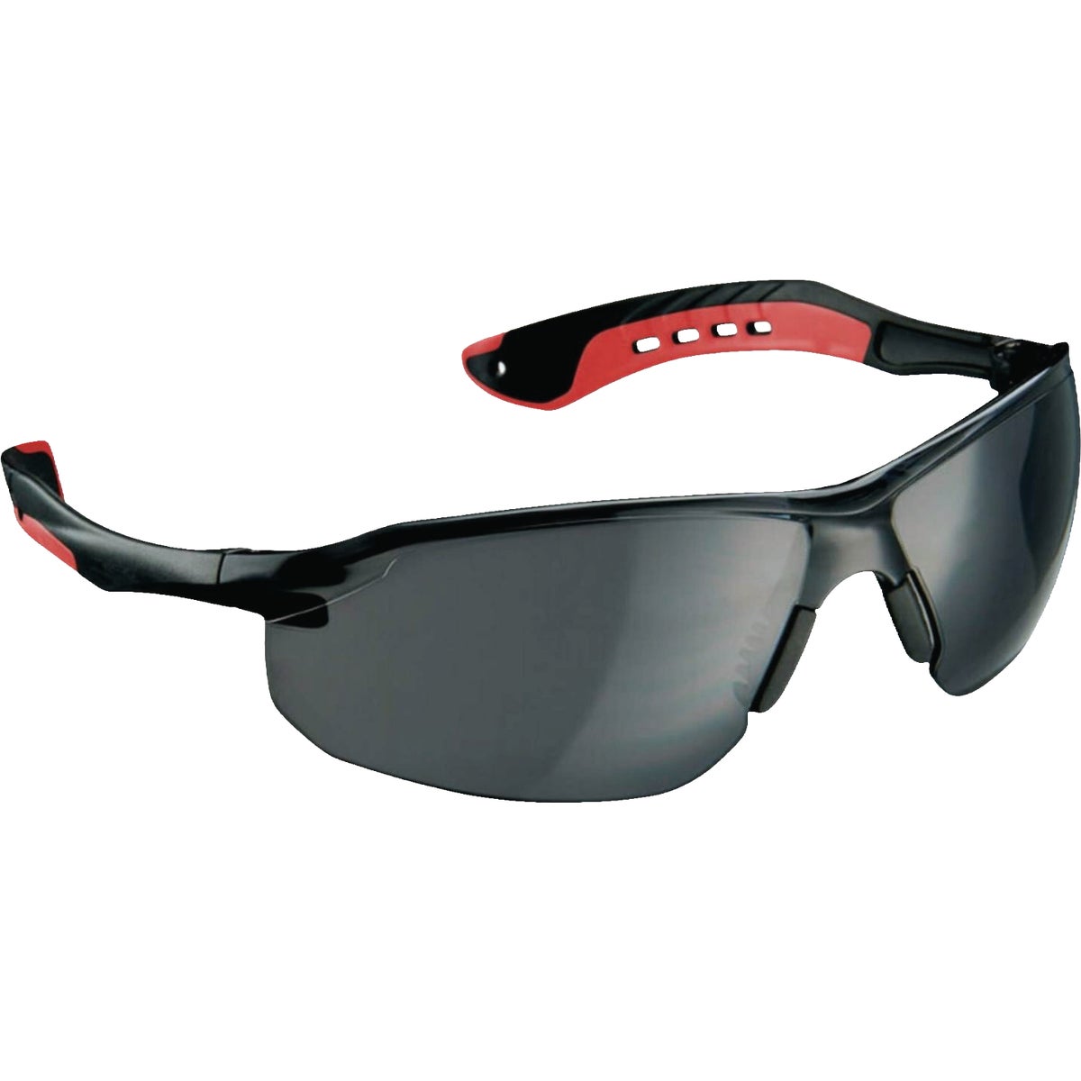 3M Black/Red Frame Flat Temple Safety Glasses with Anti-Scratch Gray Lenses Image 3