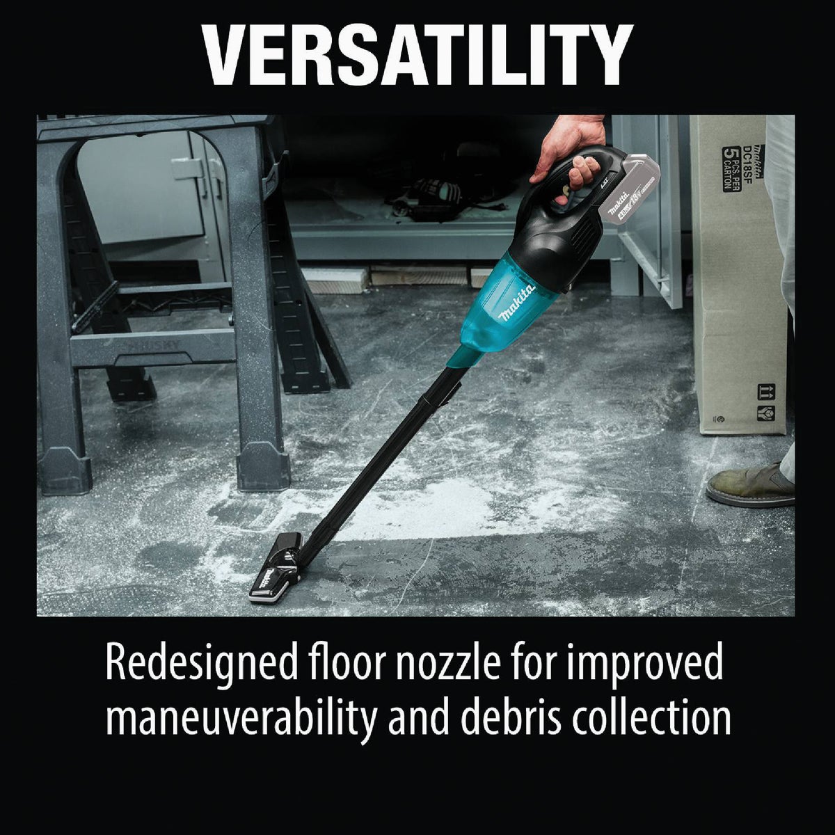 Makita 18V LXT Cordless Bagless Compact Stick Vacuum Cleaner, Black (Tool Only) Image 6