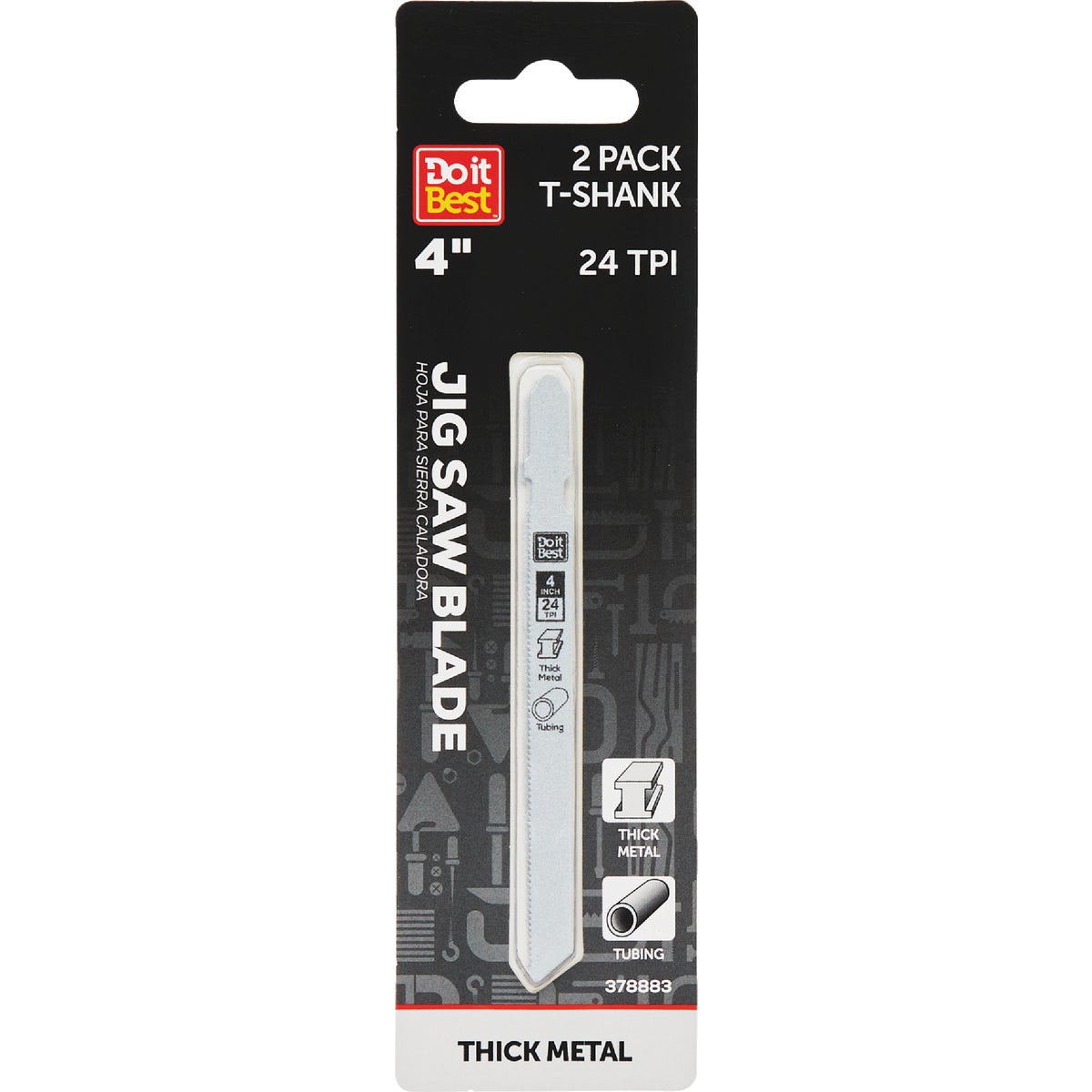 Do it Best 4 In. x 24 TPI T-Shank Jig Saw Blade for Thick Metal (2-Pack)