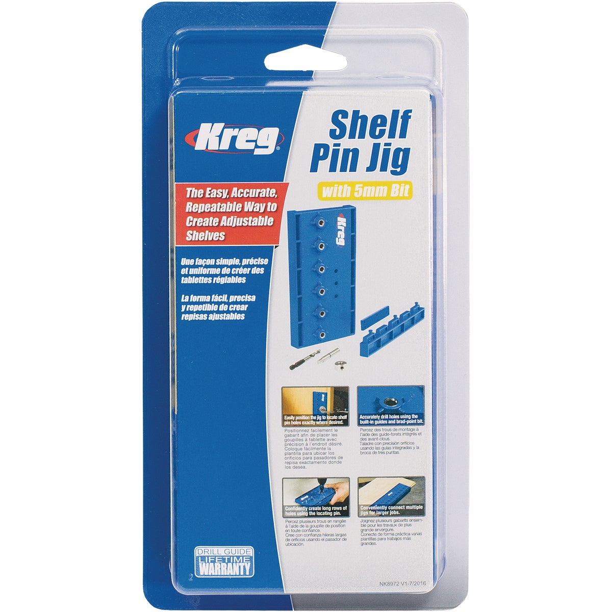 Kreg Shelf Pin Jig with 5mm Bit Image 9