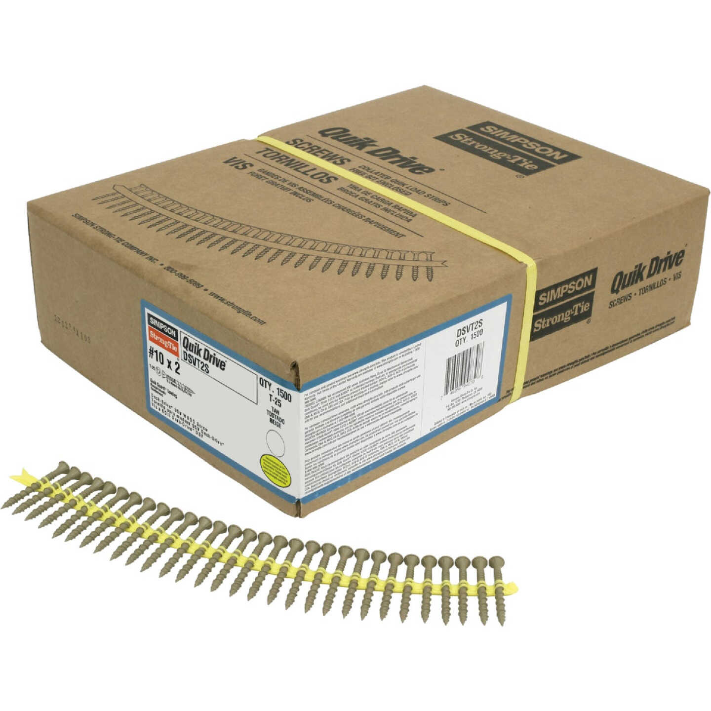 Deck-Drive DSV WOOD Screw (Collated) #10 x 2 in. T25 6-Lobe, Tan (1500-Qty) Image 1