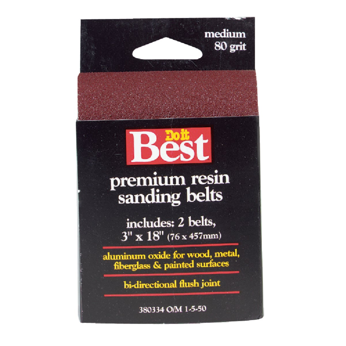 Do it Best 3 In. x 18 In. 80 Grit Heavy-Duty Sanding Belt (2-Pack) Image 1