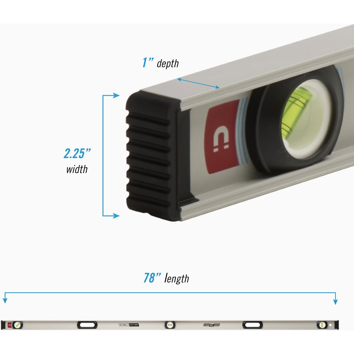 Channellock 78 In. Magnetic I-Beam Level Image 2