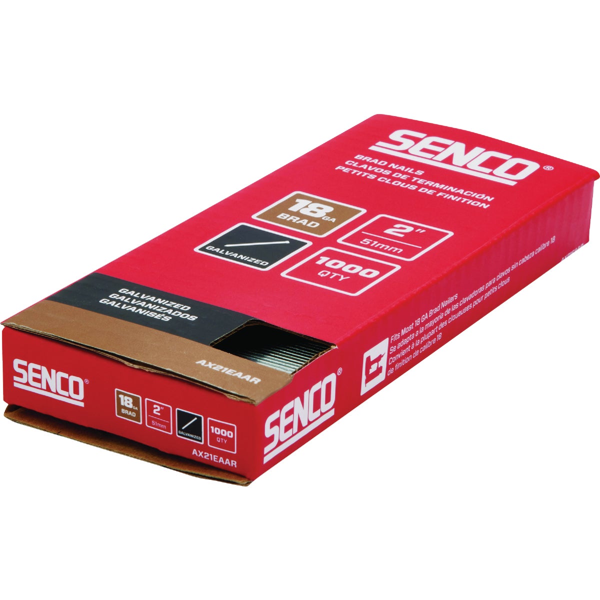 Senco 2 In. 18-Gauge Galvanized Slight Head Brad Nail  (1000 Ct.) Image 2