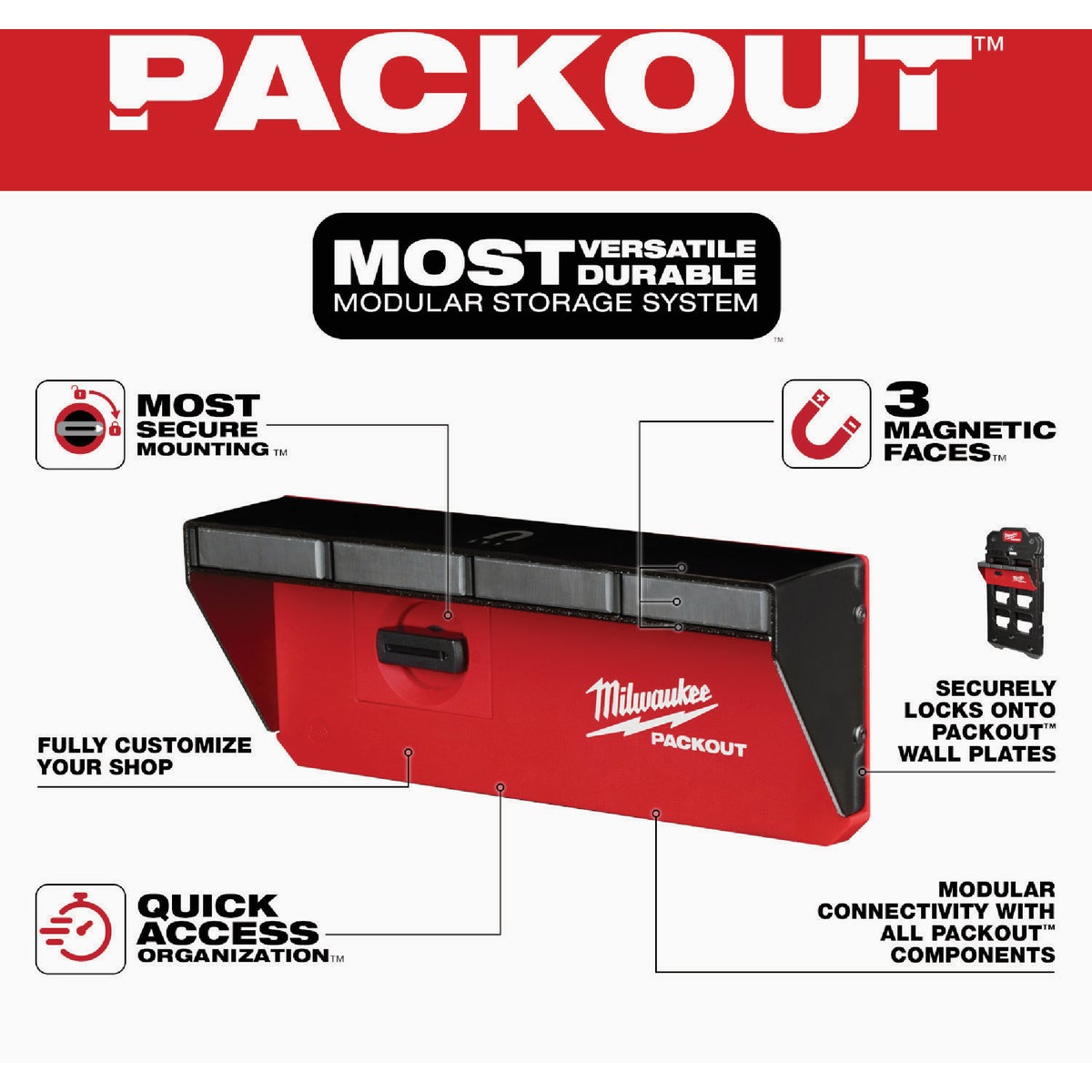Milwaukee PACKOUT Magnetic Rack Image 2